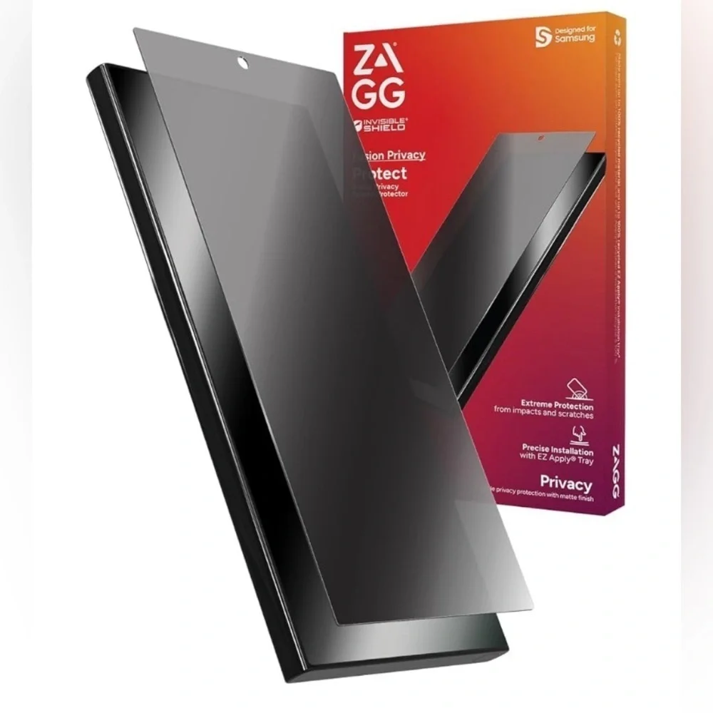 NEW-ZAGG InvisibleShield FusionPrivacy AntiGlare SamsungGalaxyS24Ultra Protector